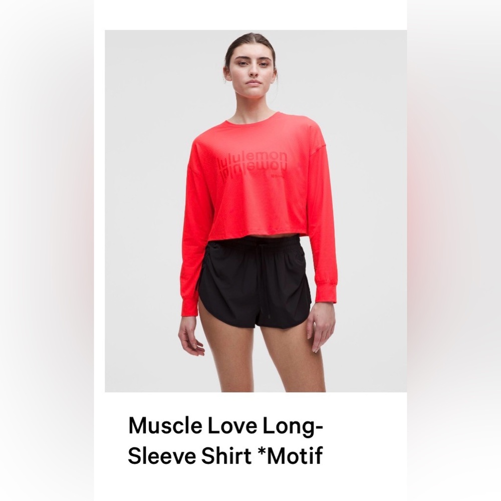 Lululemon Cropped Muscle Love Long Sleeve Shirt